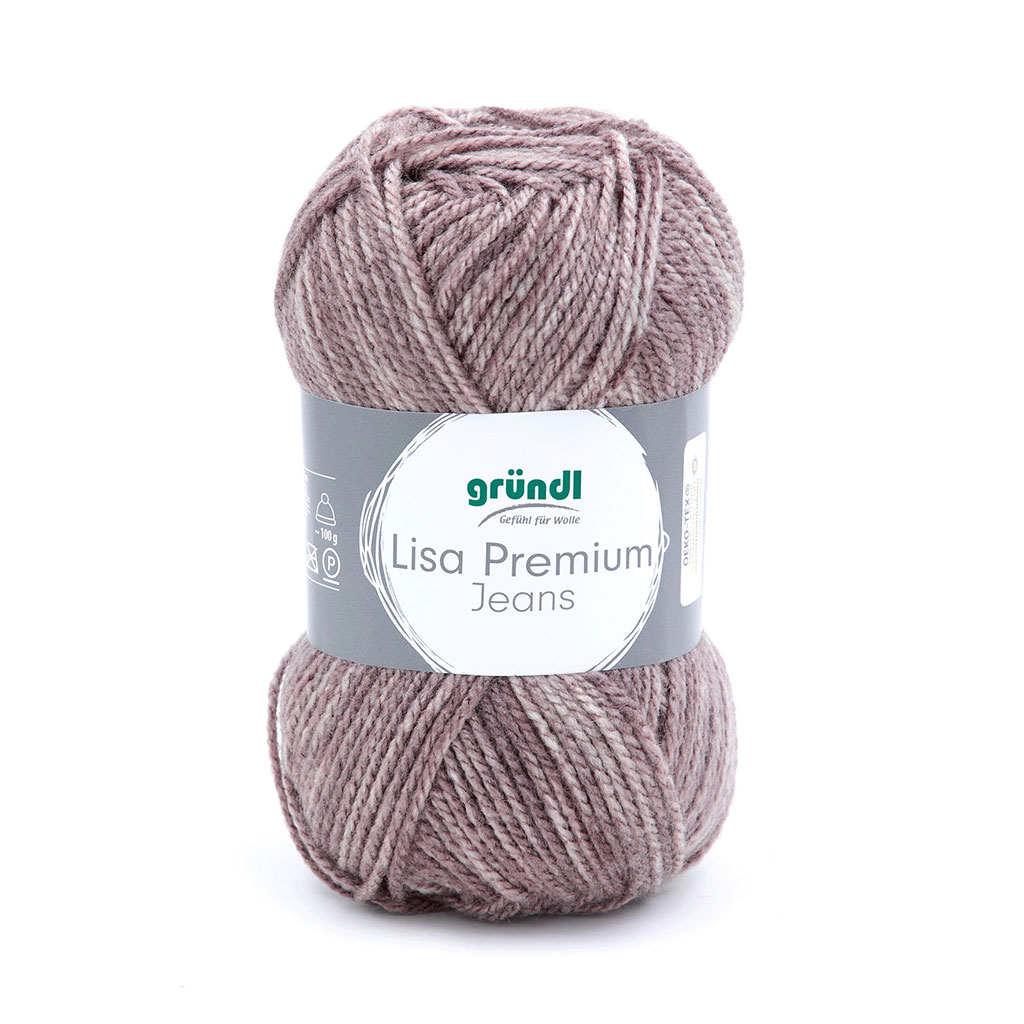 Pelote de laine LISA PREMIUM JEANS marron 50g