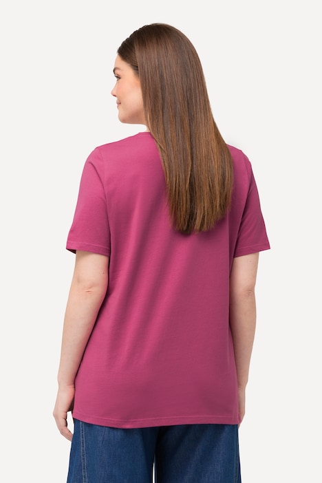 T-Shirt, V-Ausschnitt, Classic, Halbarm, Biobaumwolle