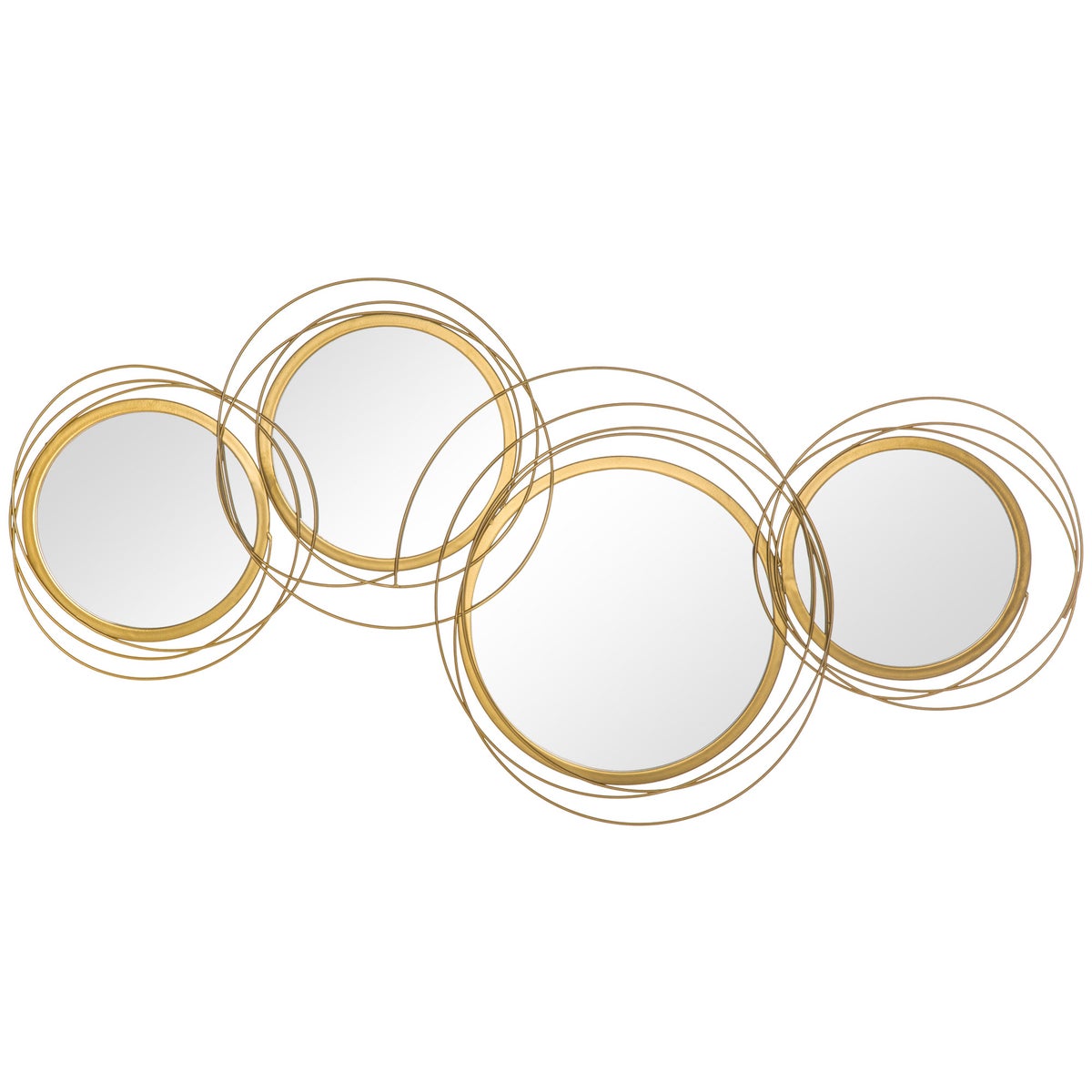 HOMCOM spiegelset, 107 x 4 x 56 cm, metaal, goud