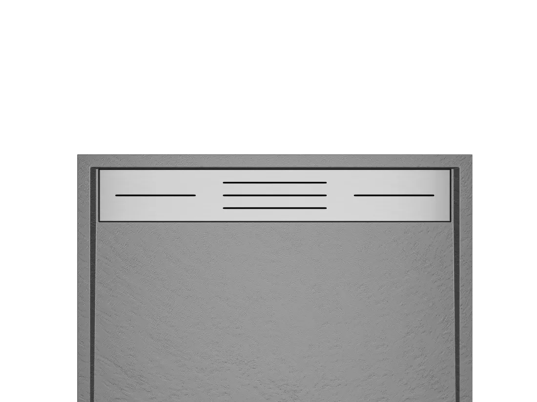 Receveur extra-plat à poser ou à encastrer découpable en résine SMC - Gris - 140 x 90 cm - LYROSA