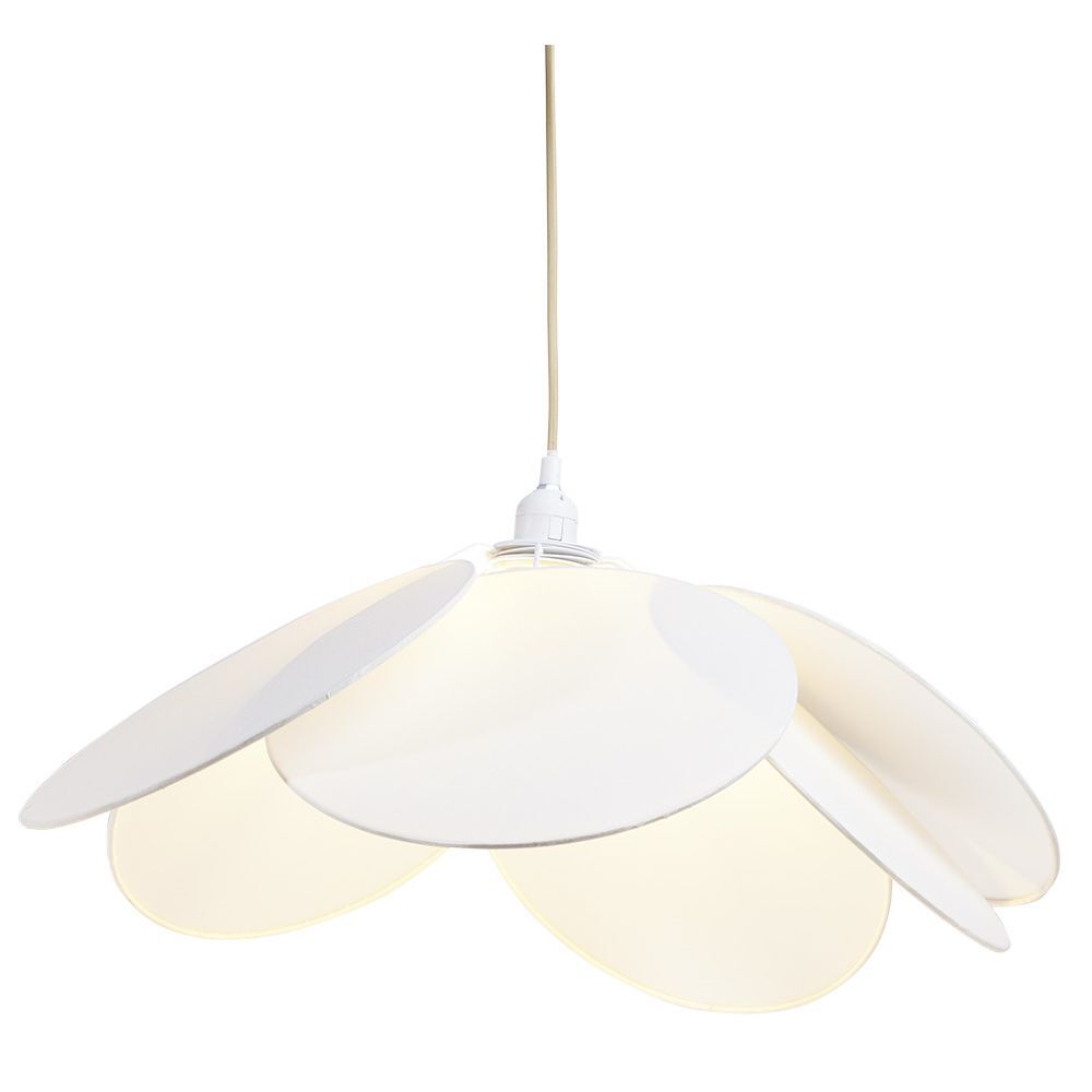 Suspension fleur forme pétale blanc crème Ø60xH80cm
