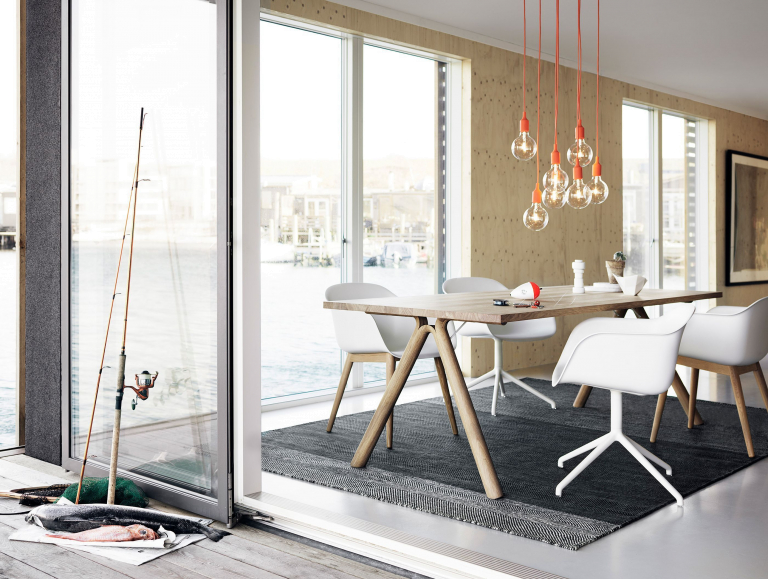 Muuto Fiber Tube stoel dusty green