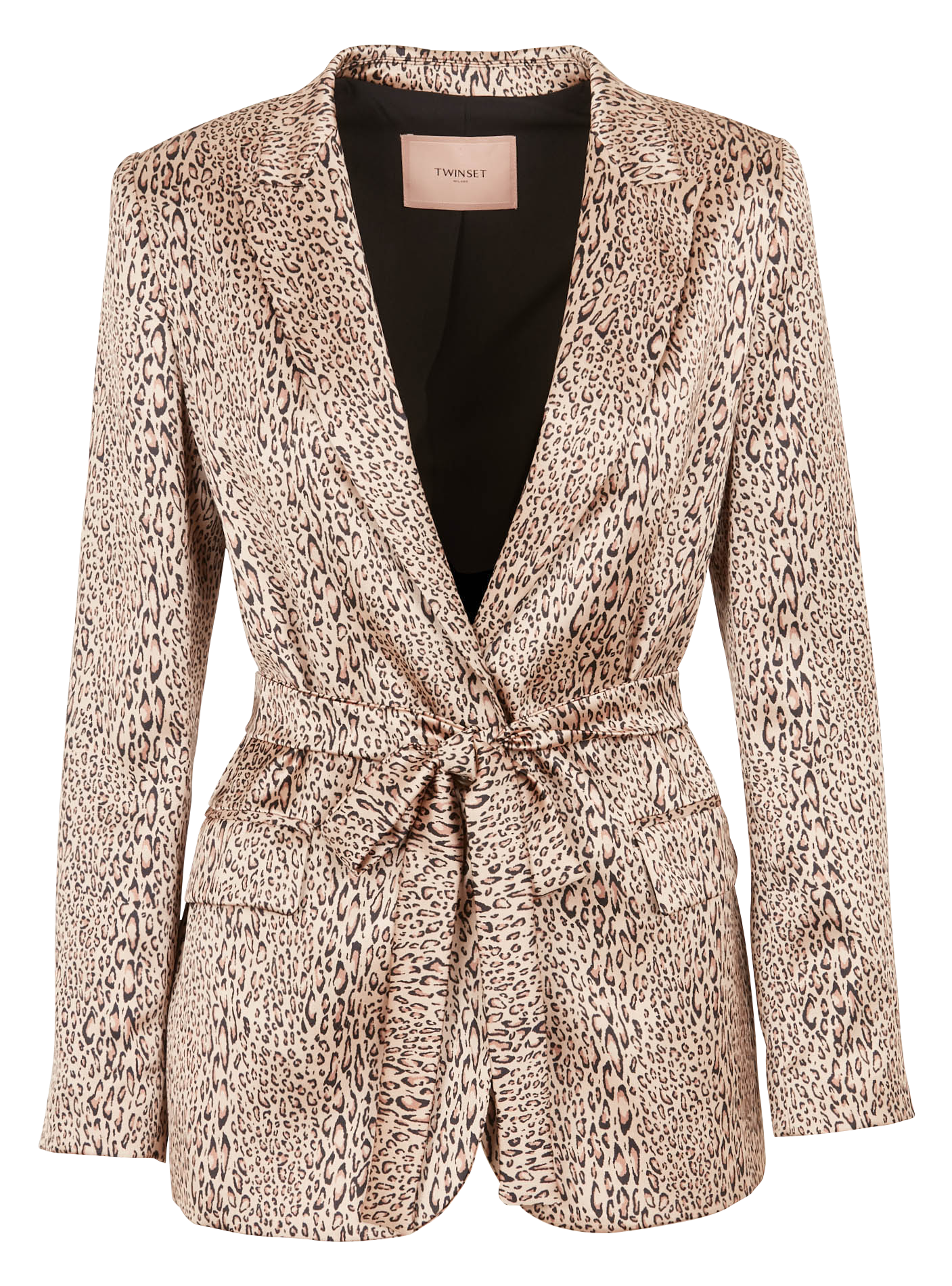 Veste de tailleur à imprimé léopard | Marron