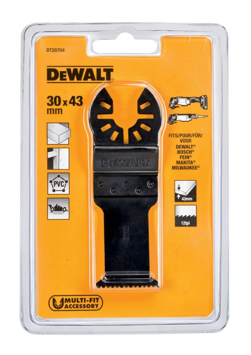 DeWALT DT20704 universeel multitool zaagblad voor hout - 31mm
