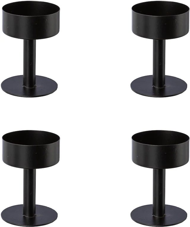 Creativ deco Kerzenhalter für Stumpenkerzen, 4er Set, Ø 4,5 cm