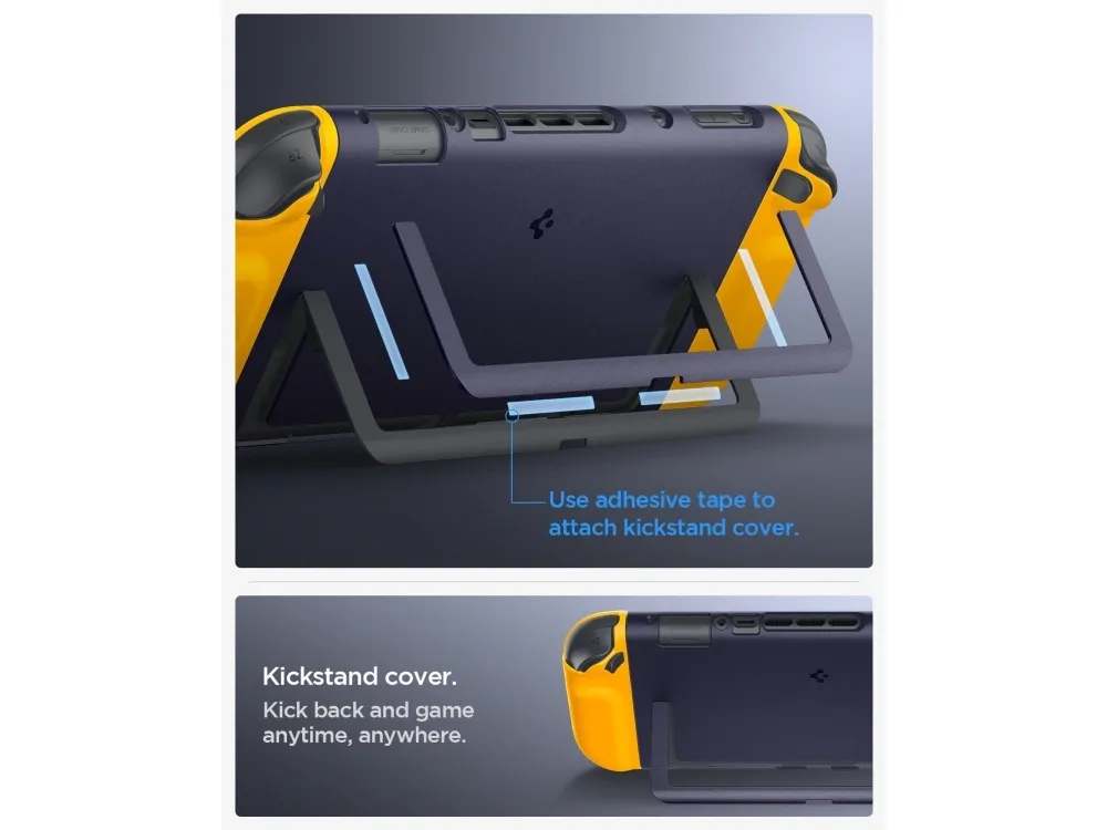 Spigen Nano Pop, Cover, Nintendo, Marineblå, Gul, Polykarbonat (PC), Termoplastisk polyurethan (TPU), Nintendo Switch 2