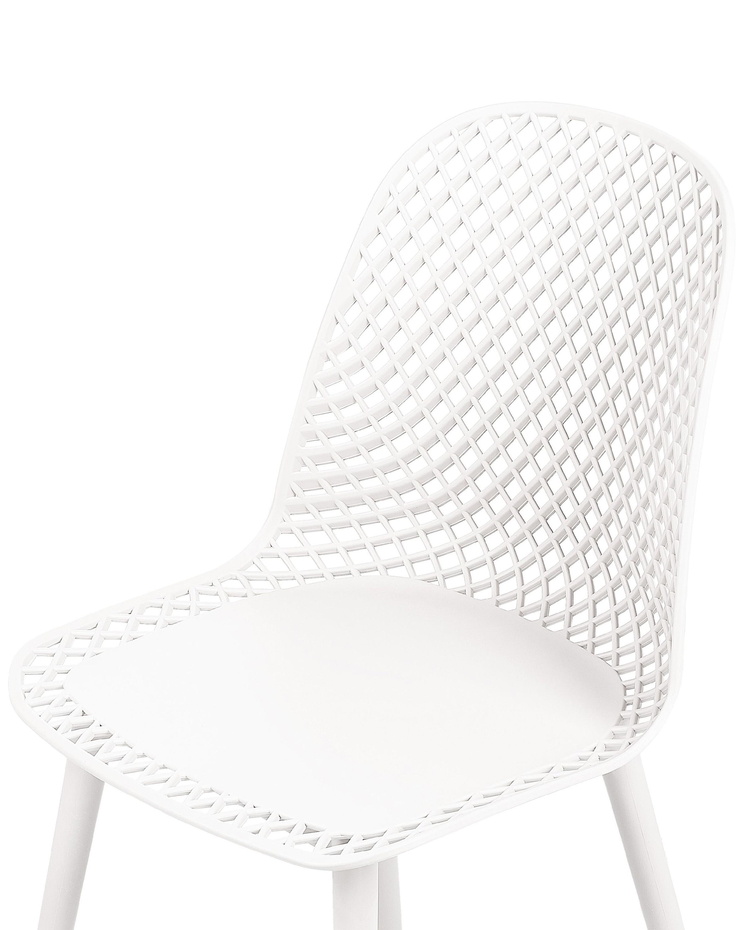 Set van 4 eetkamerstoelen EMORY Wit
