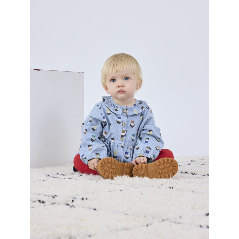 Køb Bobo Choses Light Blue Game Pawns All Over Light Denim Kjole