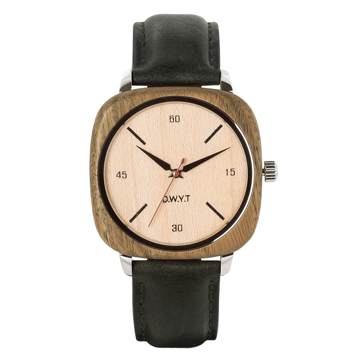 DWYT- Montre en bois - GREEN SQUARE