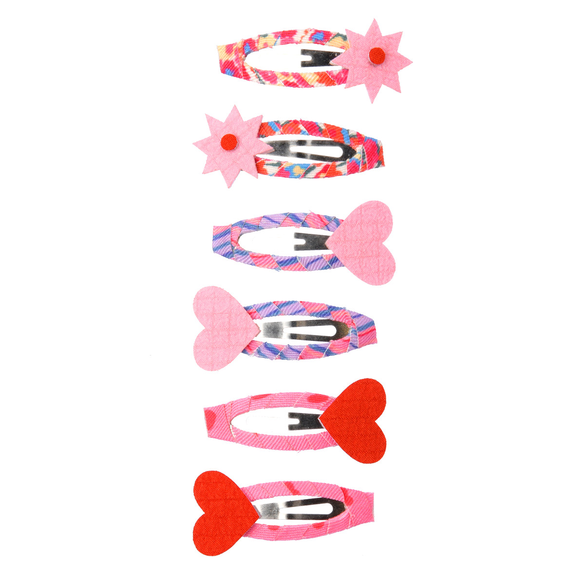 Jonas Nielsen 6 Haarspangen in verschiedenen Dessins pink / bunt