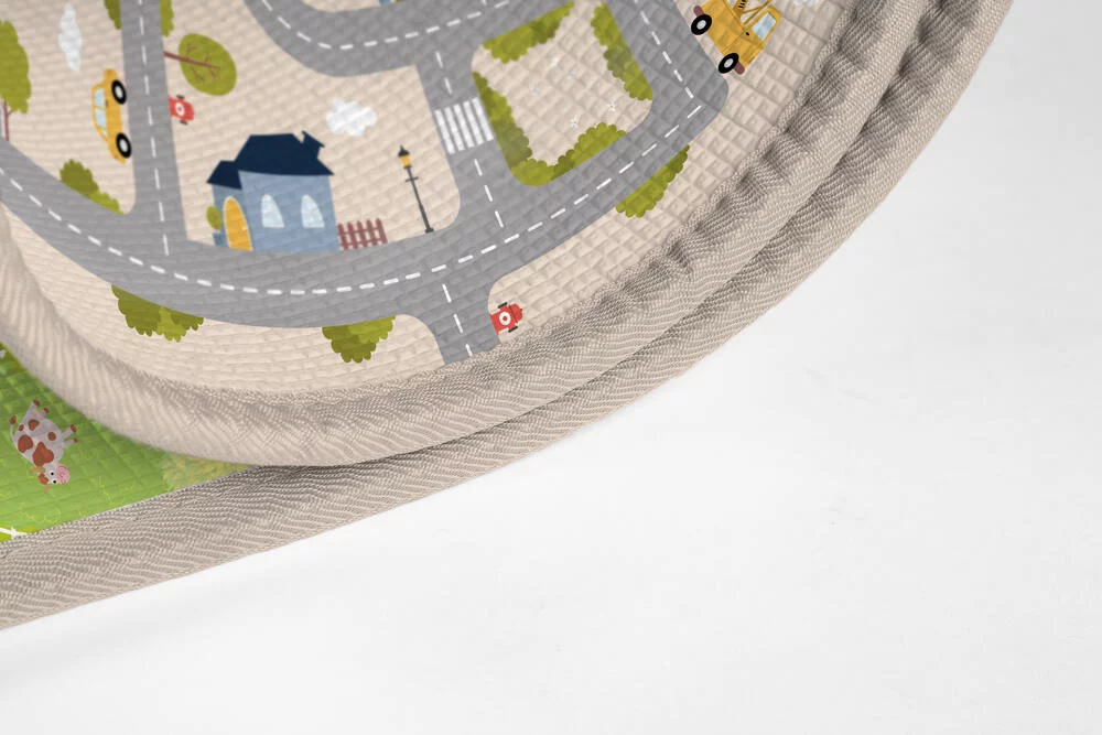 TAPIS REVERSIBLE VILLE & FERME