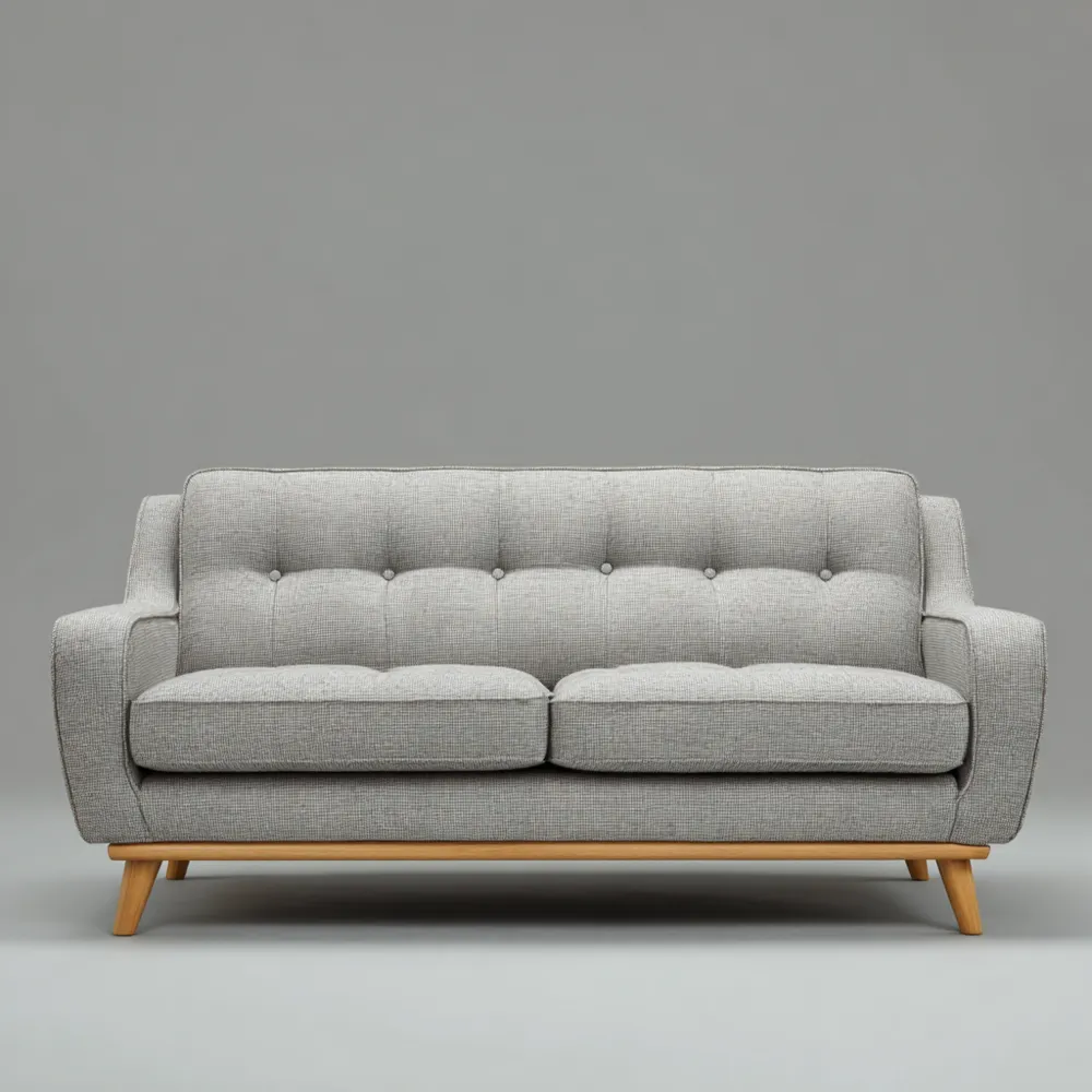 2-Sitzer-Sofa Stoffpolster 200x90x85 cm - Hellgrau - Skandinavisches Design