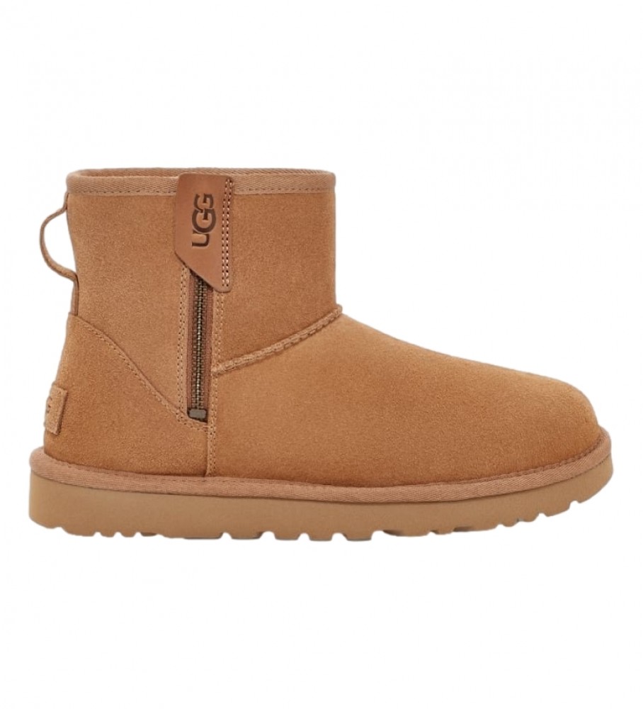 Botas UGG W Classic Mini Bailey em couro marrom