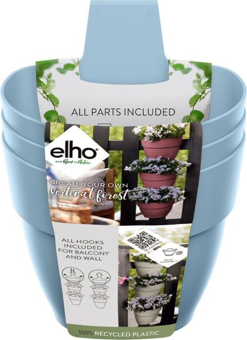 Elho plantenbak voor verticale tuin Vibia Campana Vertical Forest blauw 20,7 x 17,1 x 29,7 cm