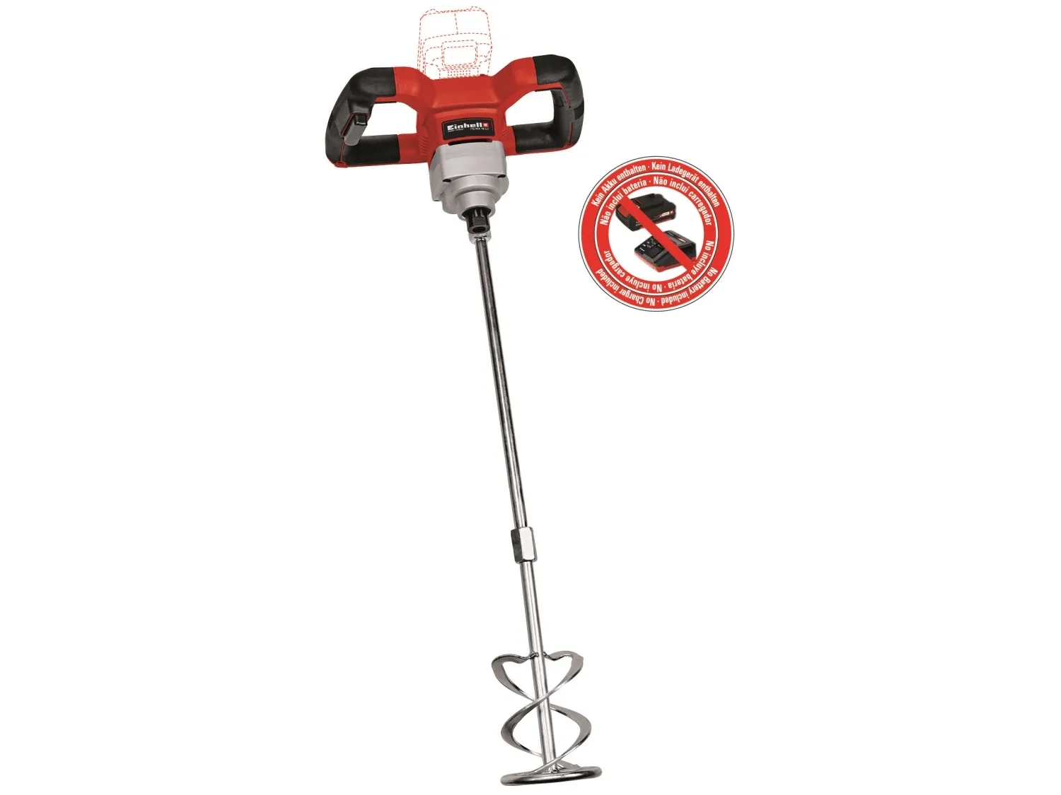 Einhell Einhell TE-MX 18 Li akku røreværk m/mørtelpiskeris Ø100 mm. 18V u/batteri og lader - SOLO