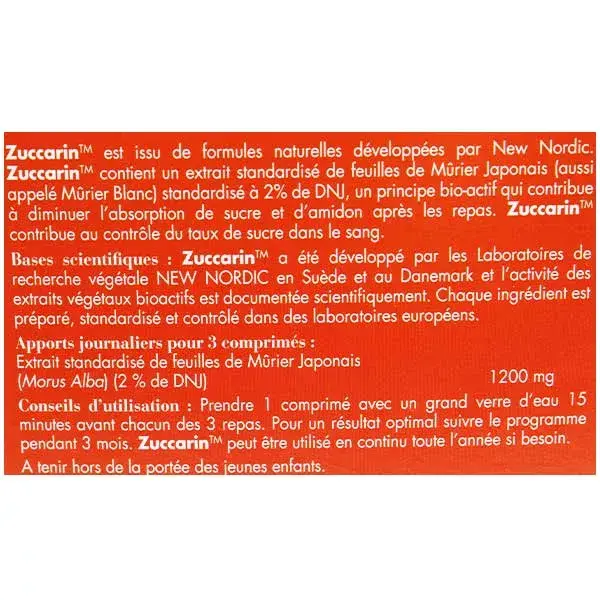 New Nordic Zuccarin Mûrier 120 comprimés