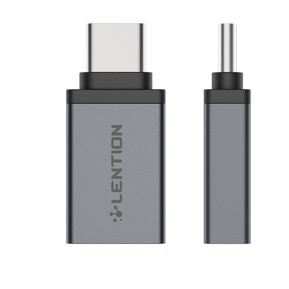 Aluminium USB 3.0 auf USB C Adapter - Dunkelgrau (Space Grau)