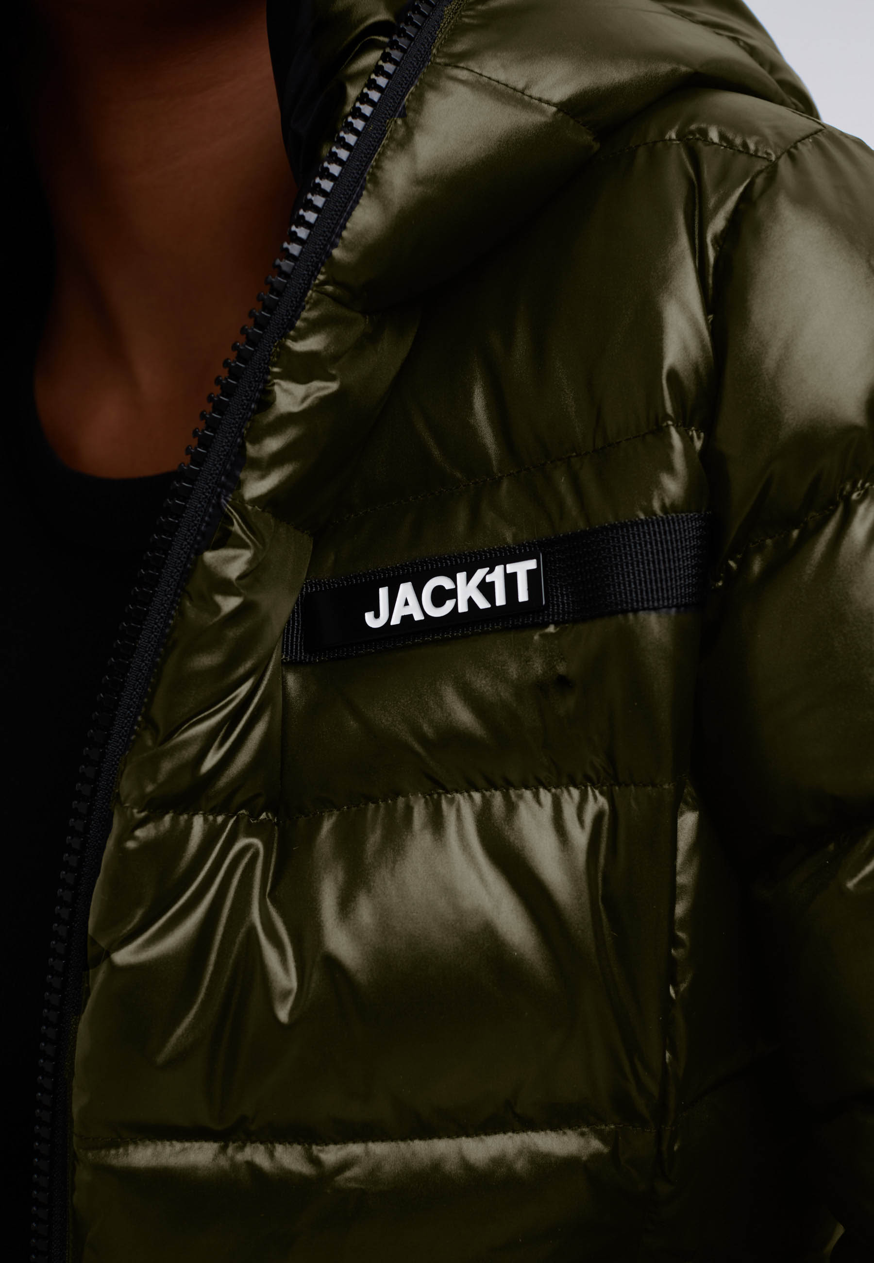 R3D Slick Coat Extra Long Dame Olive