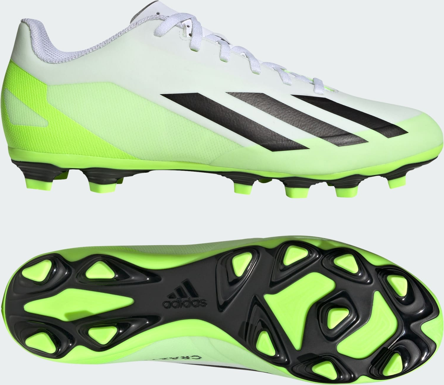X Crazyfast.4 FxG Cloud White/Core Black/Lucid Lemon
