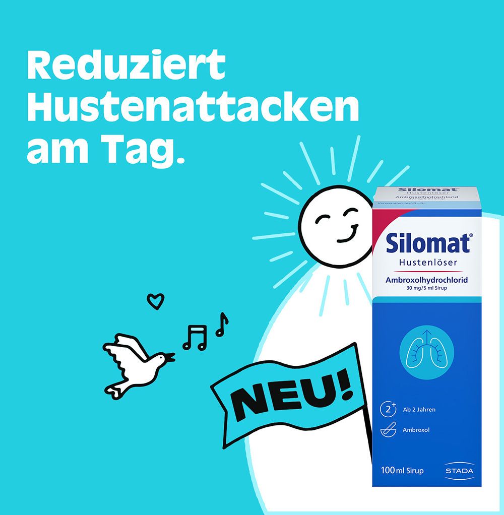 Silomat® Hustenlöser – erleichtert das Abhusten & reduziert neue Hustenattacken durch Ambroxol – Erdbeer-Vanille-Geschmack – für Kinder ab 2 Jahren geeignet