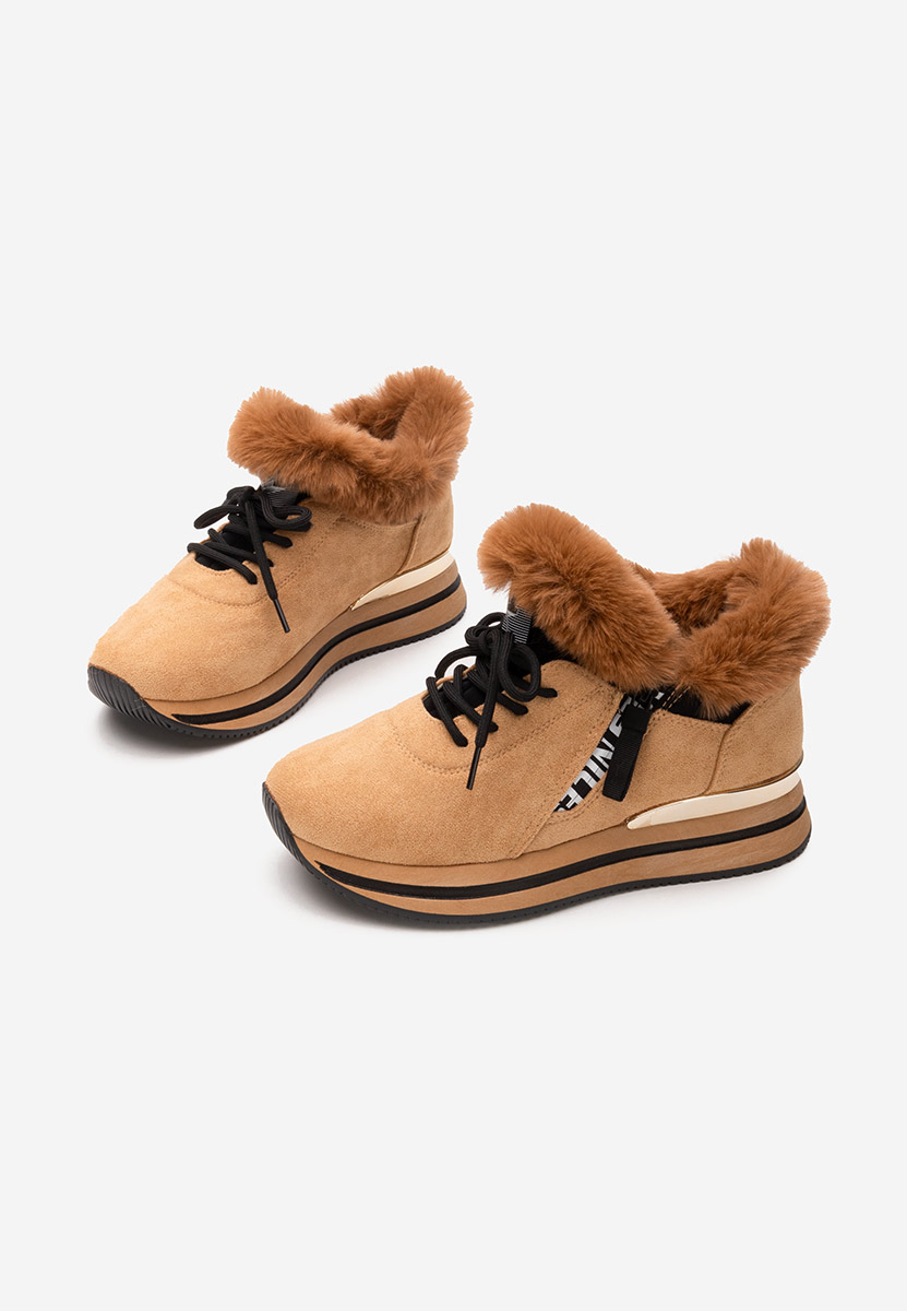 Baskets d'hiver pour femmes chameau Hermina