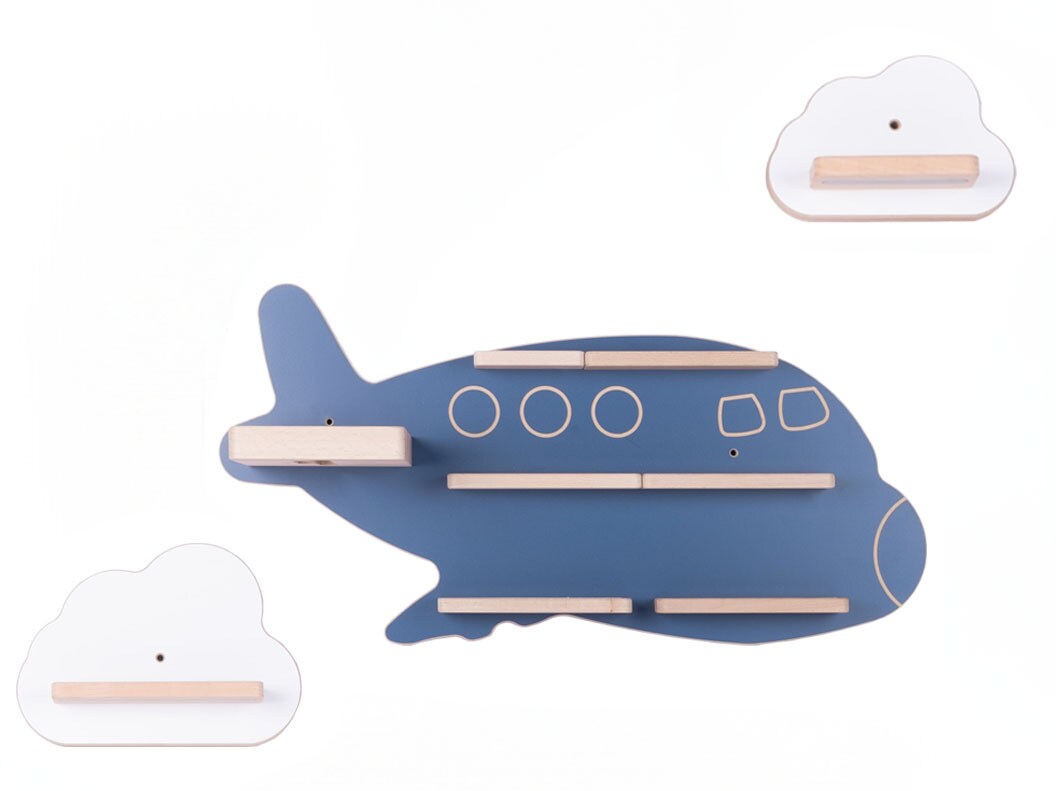 BOARTI Holz Flugzeug Kinder Regal Toniebox Figuren Wandregal Tonies Musikbox