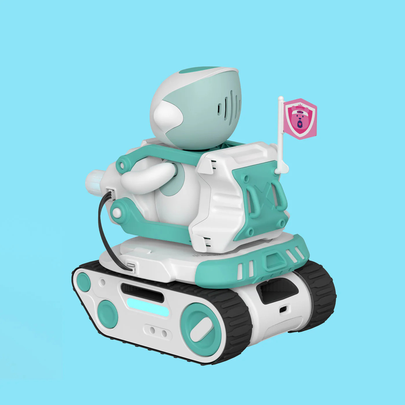 Panxer: Exklusives Fahrzeug für den Eilik Roboter inkl. Maticontroller / Flaggen - Blau