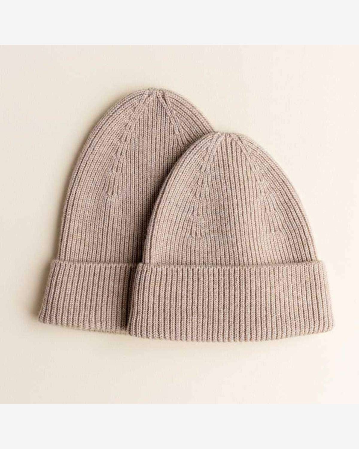 Ull Beanie voksen, Unisex – 100% Merino – Ribbestrikket – Fonzie