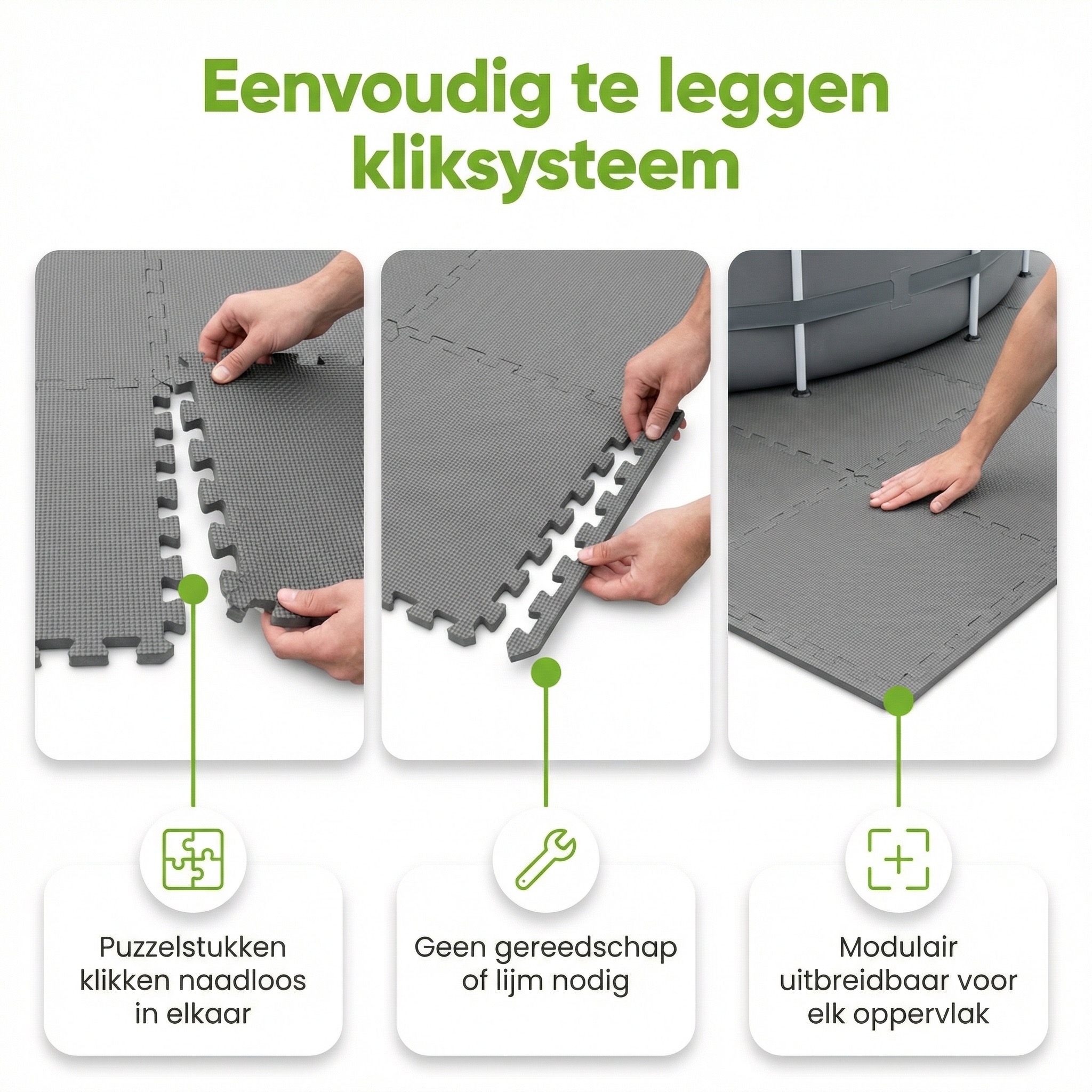 Ways d’luxe 50 x 50 cm Black vloertegels - Set van 8