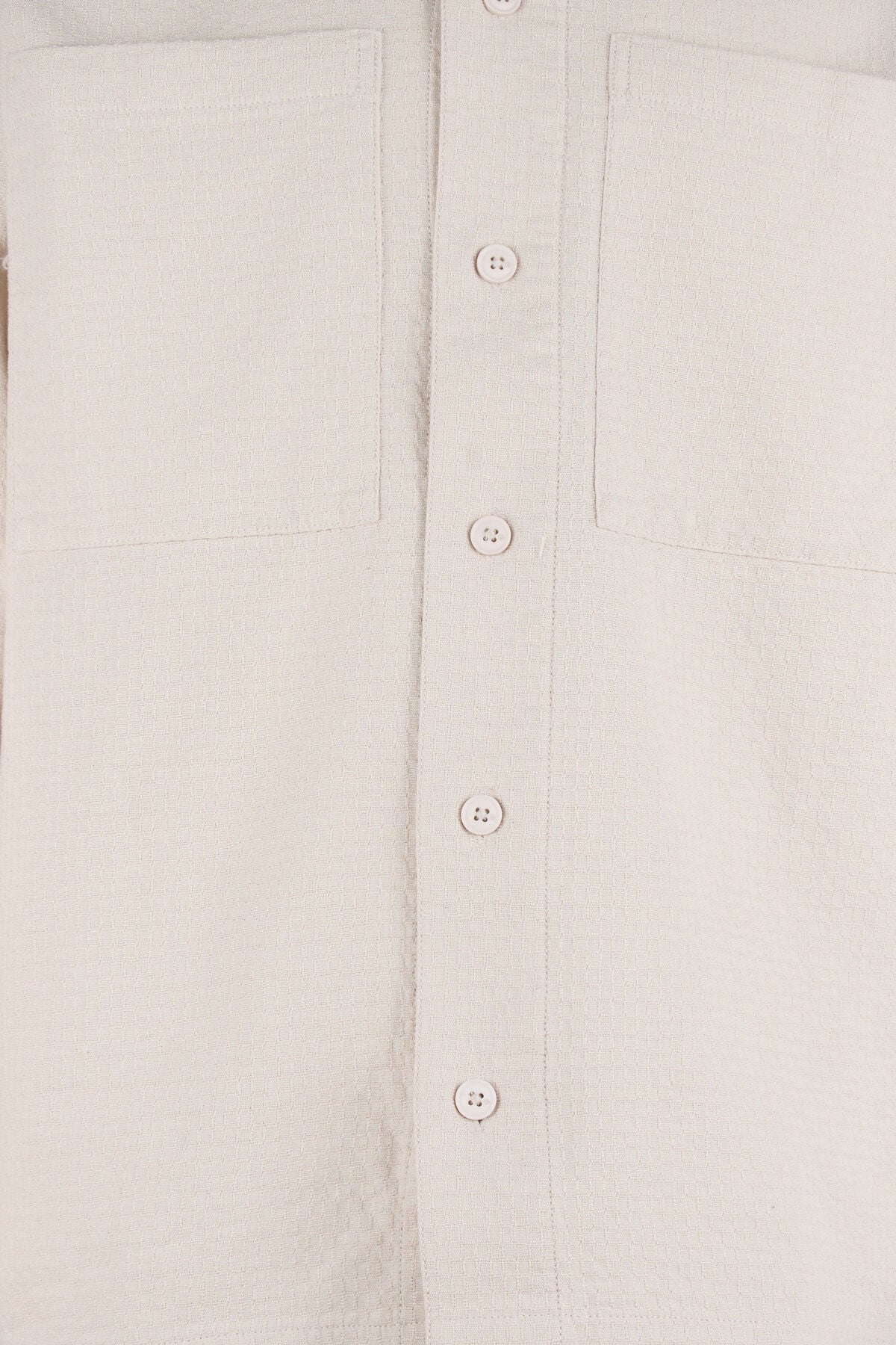 Block Jacquard Overshirt Zand