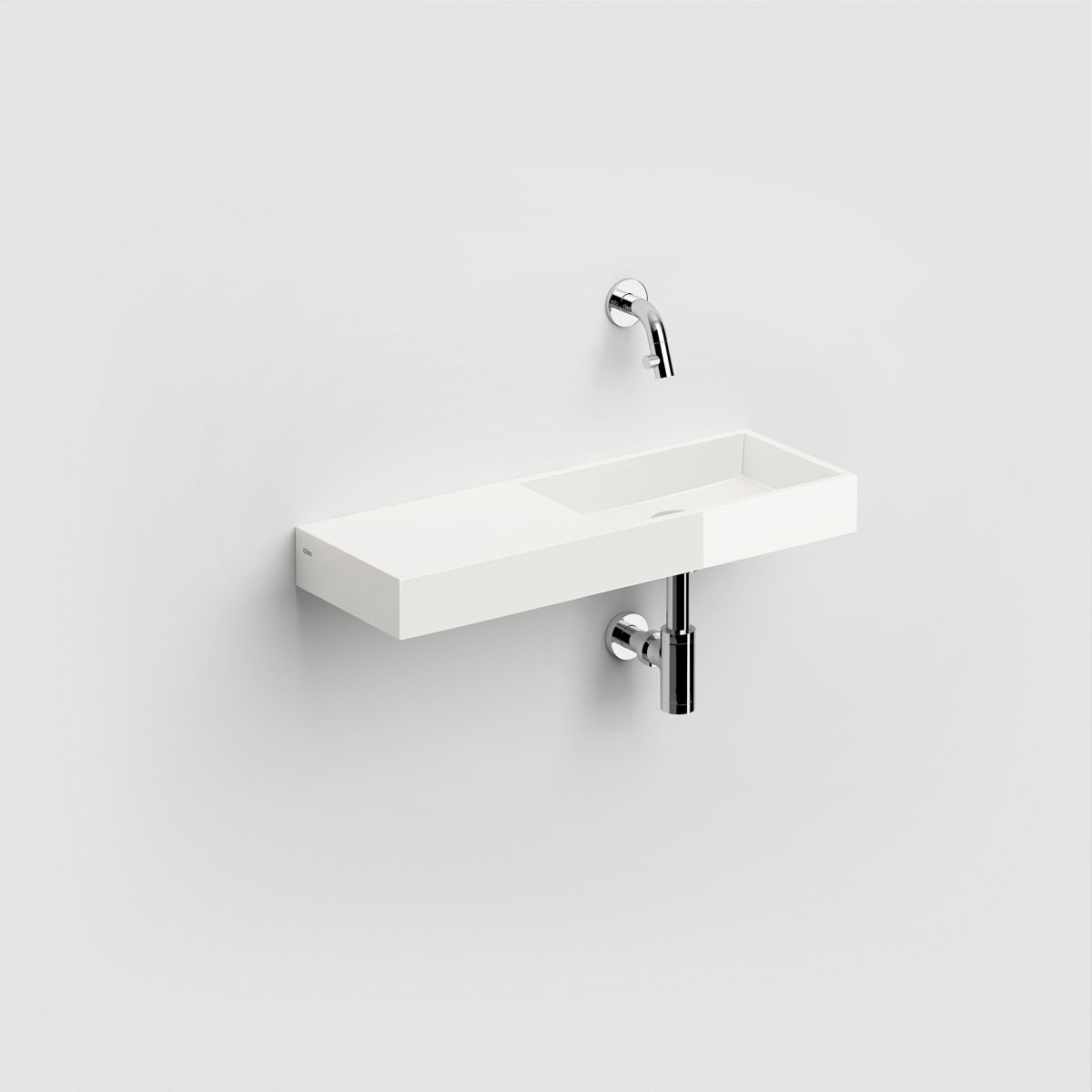Clou Mini Wash Me fontein mineraalmarmer links 56cm wit glans