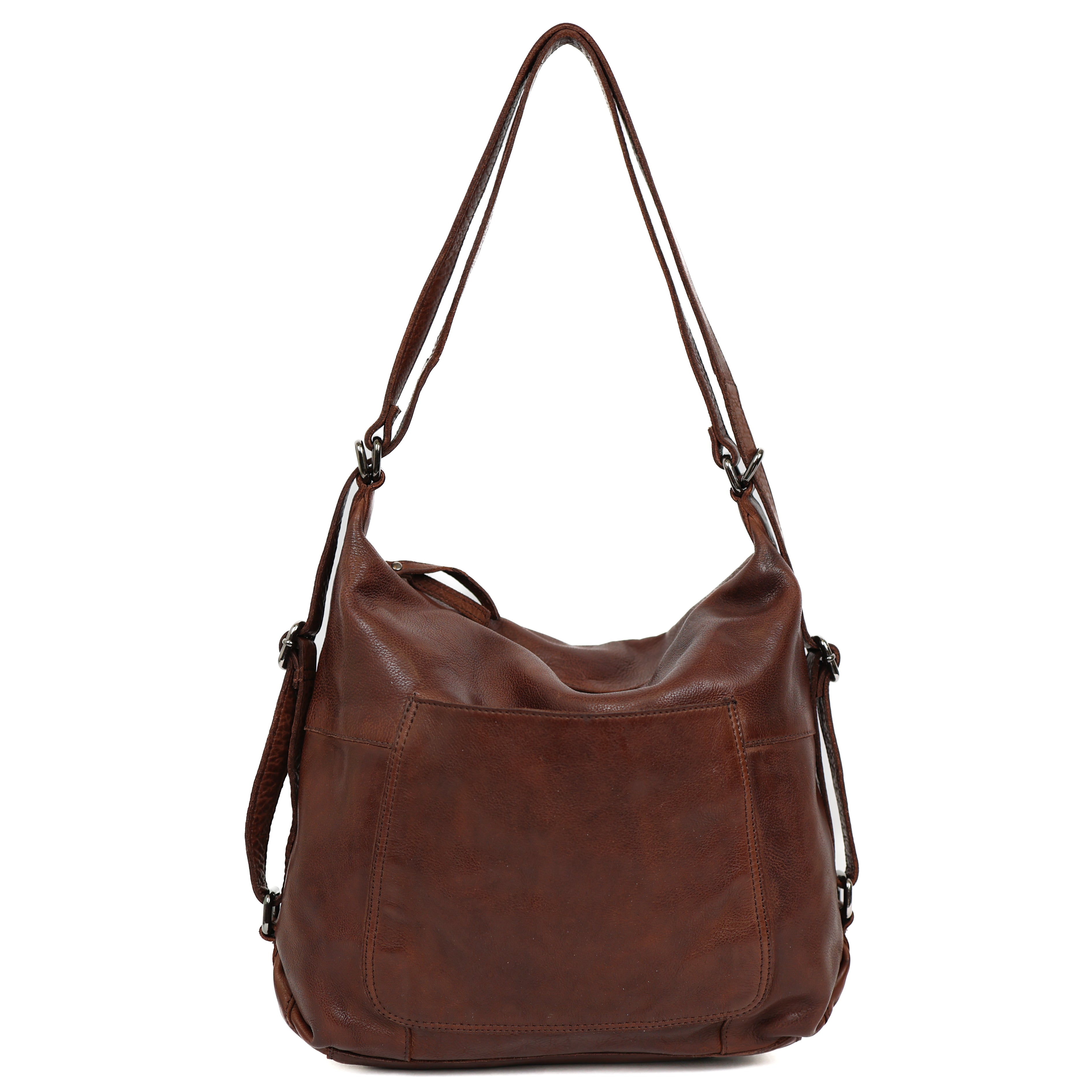 Rugzak/handtas 'Veerle' donkerbruin Brown