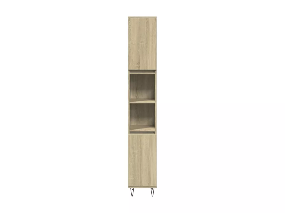 Ensemble de meubles de salle de bain 3 pcs chêne sonoma