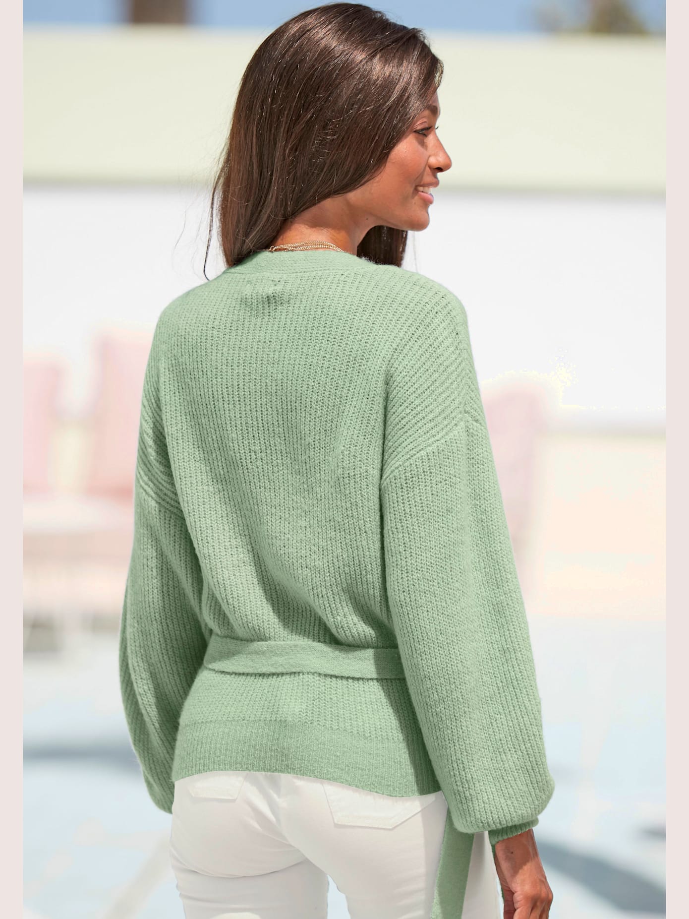 Veste cache-cœur en tricot veste en tricot à nouer