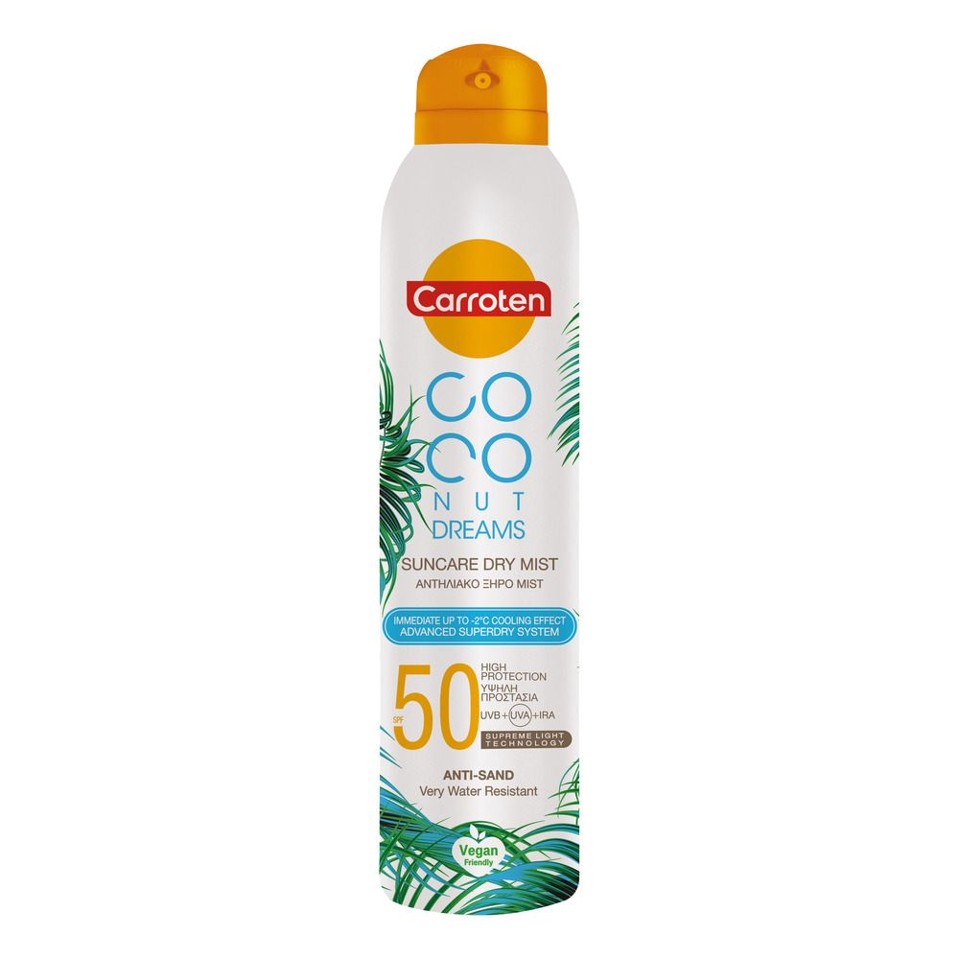 Carroten - Carroten Dry Mist SPF 50 Coconut Dreams 200 ml - Solcreme