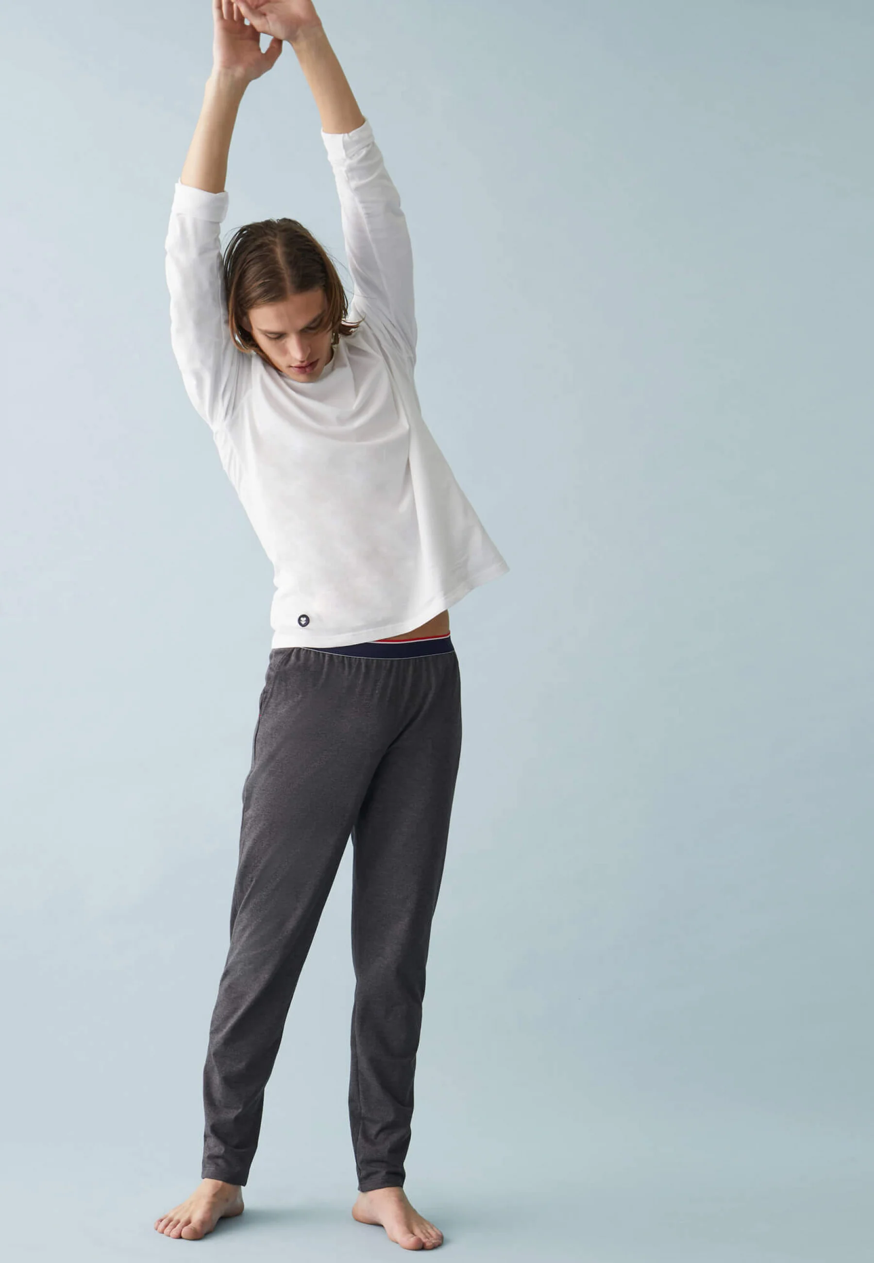 Tee-shirt manches longues en coton-Jeannot Blanc