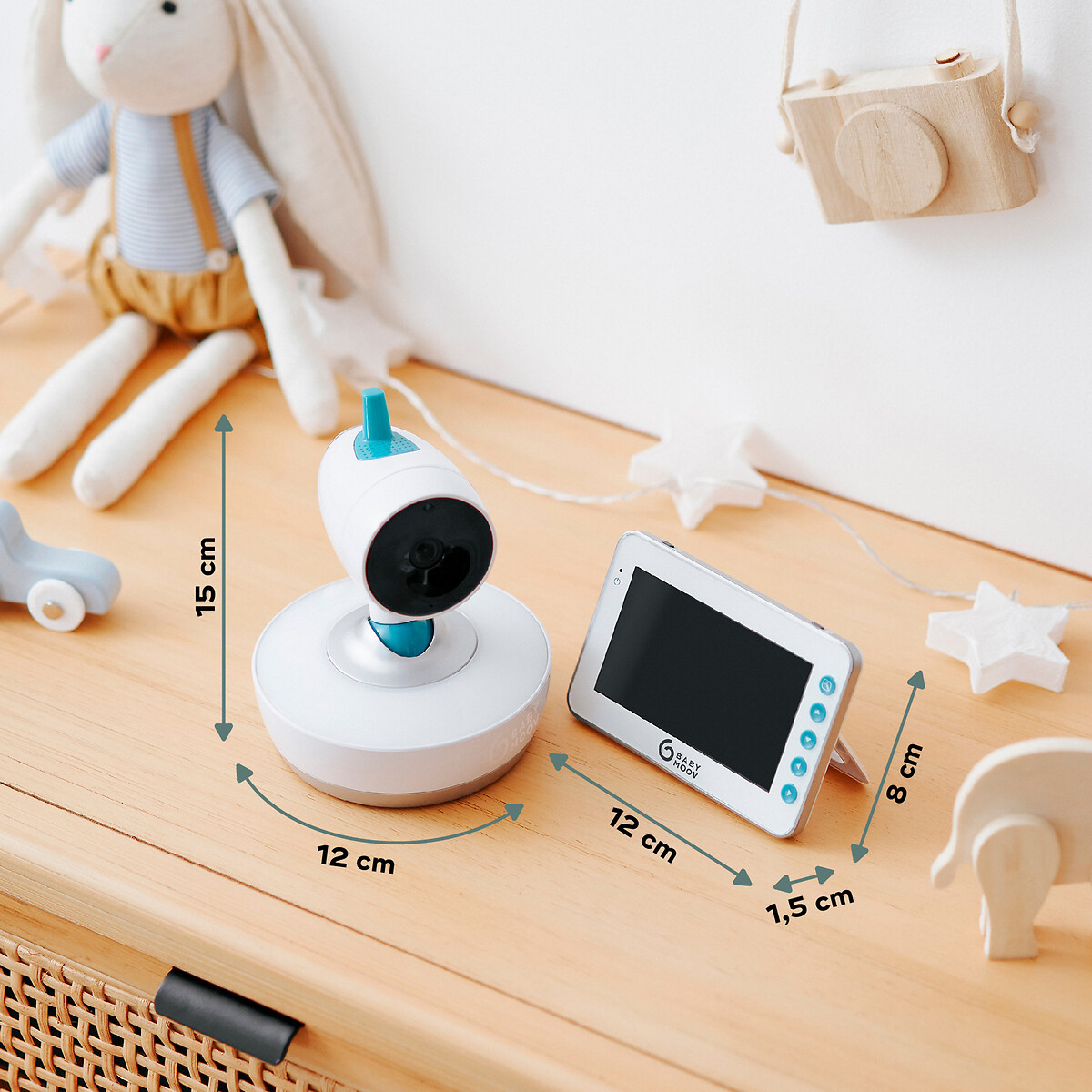 BABYMOOV<br>Monitor de vídeo motorizado para bebês 360° yoo moov