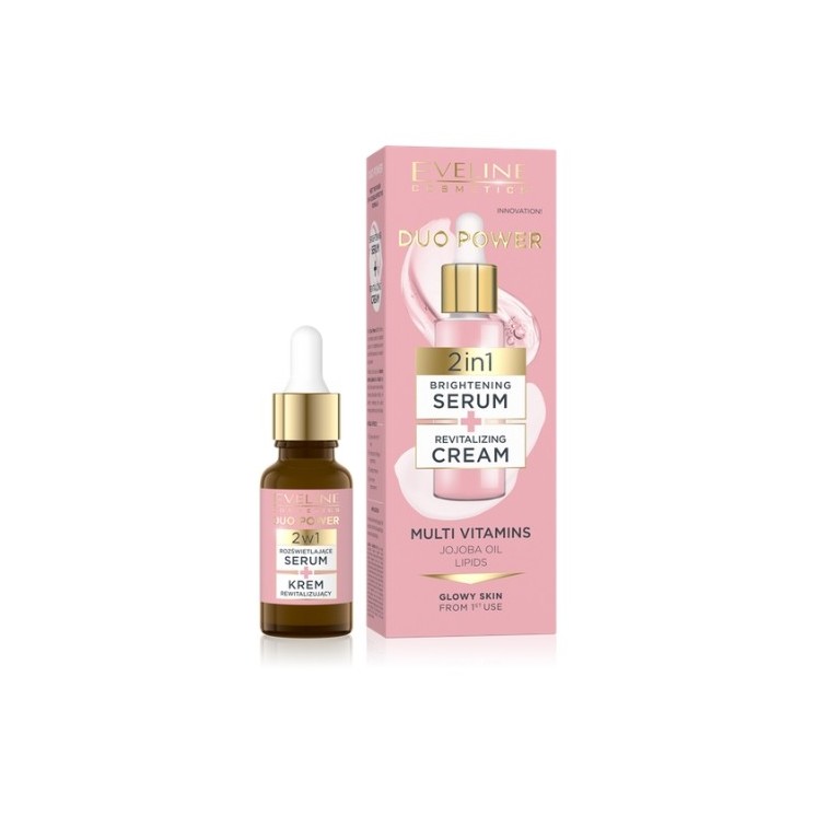 Eveline Duo Power 2in1 Aufhellendes Serum + Revitalisierende Gesichtscreme 18 ml