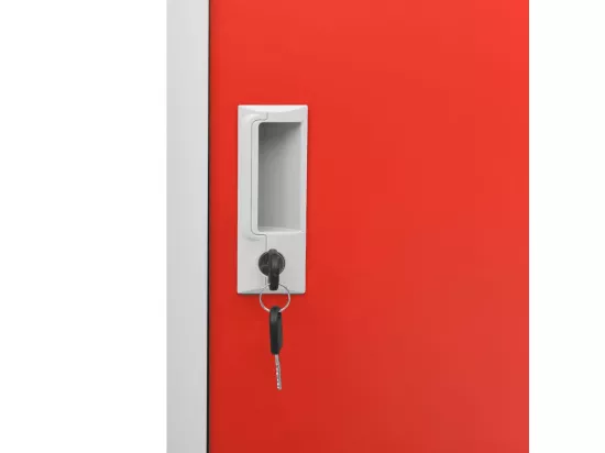 Armoire à casiers Gris clair et rouge 90x45x92,5 cm Acier