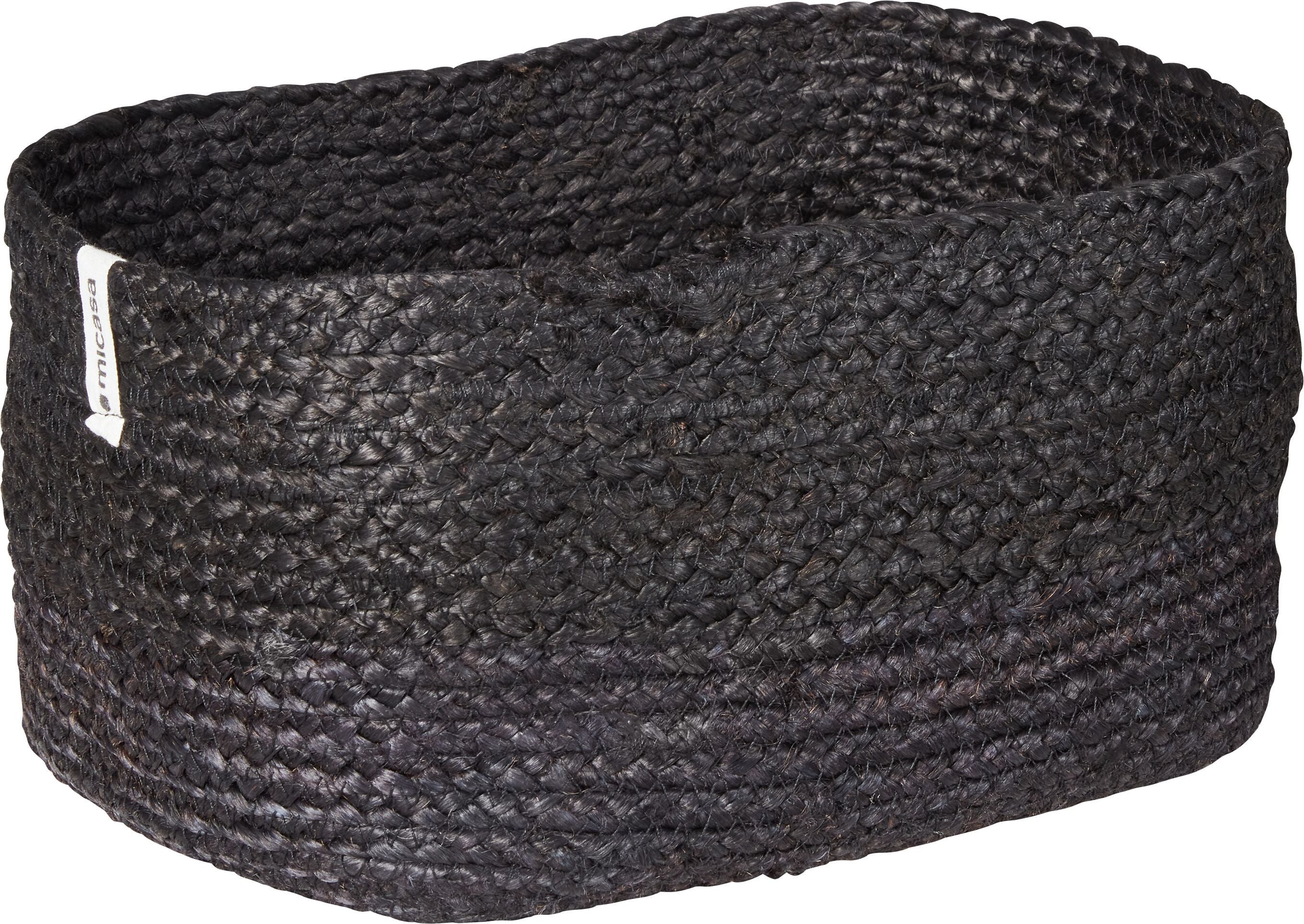 OLIVA Jutekorb schwarz o.Henkel 30x22x17 - Schwarz / B: 22.0 cm x T: 30.0 cm x H: 17.0 cm