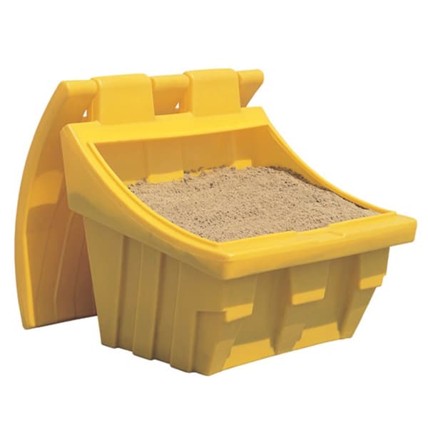 Beholderboks for sand, sand og salt til fortau 150kg gul