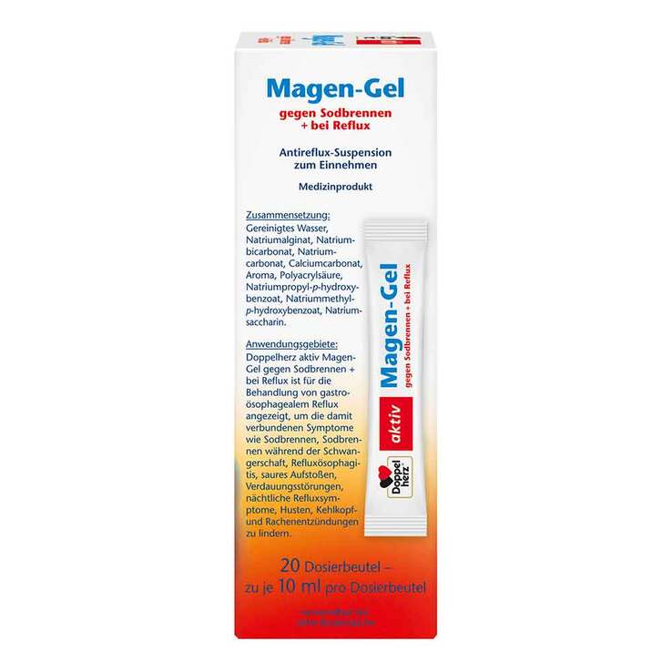 Doppelherz Magen-Gel gegen Sodbrennen + bei Reflux, 20X10 ml