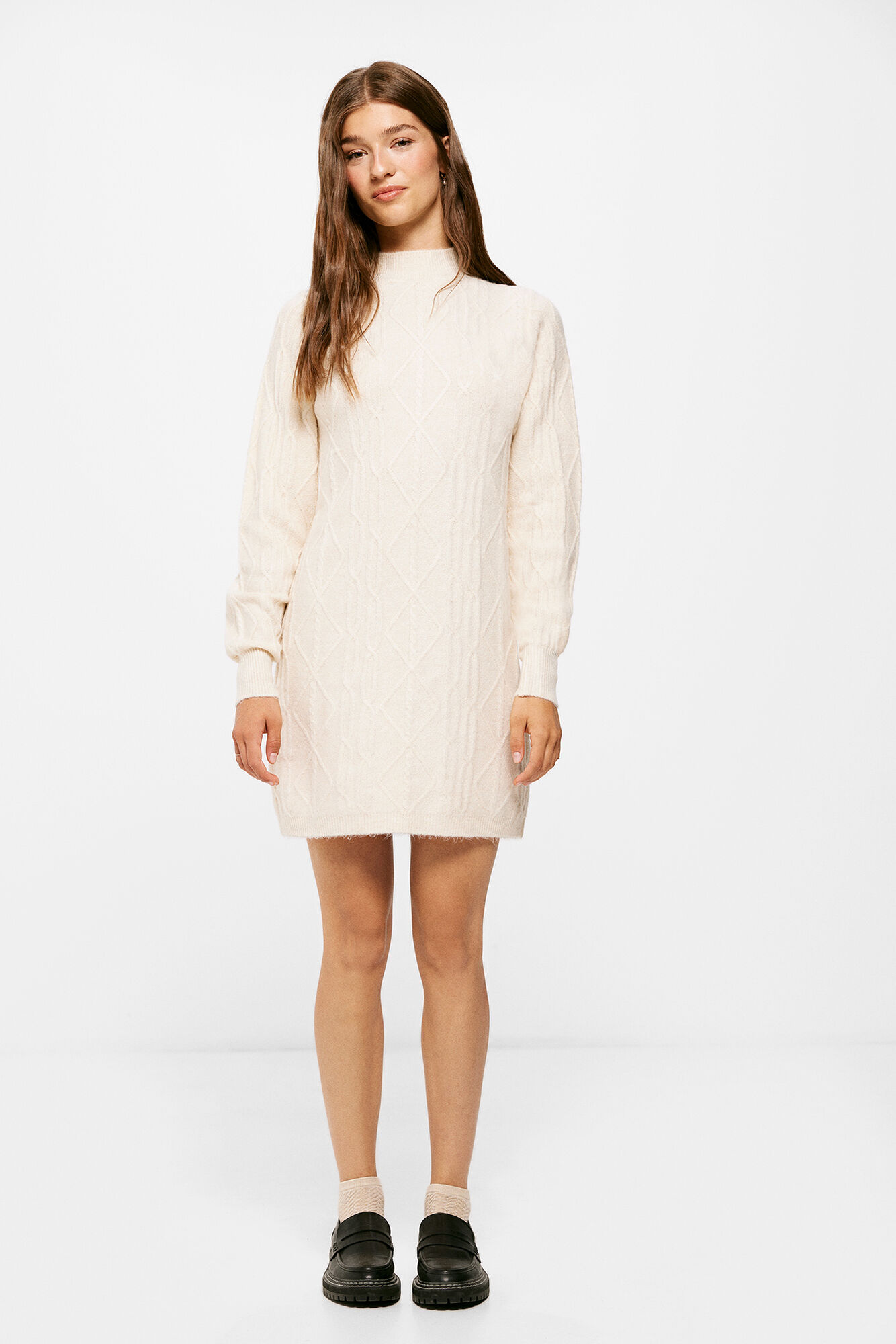 Vestido de malha trançada