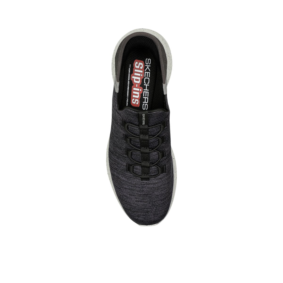 2X les points-Slipn3.0-w-m-Baskets - Talon plat - Noir/Blanc