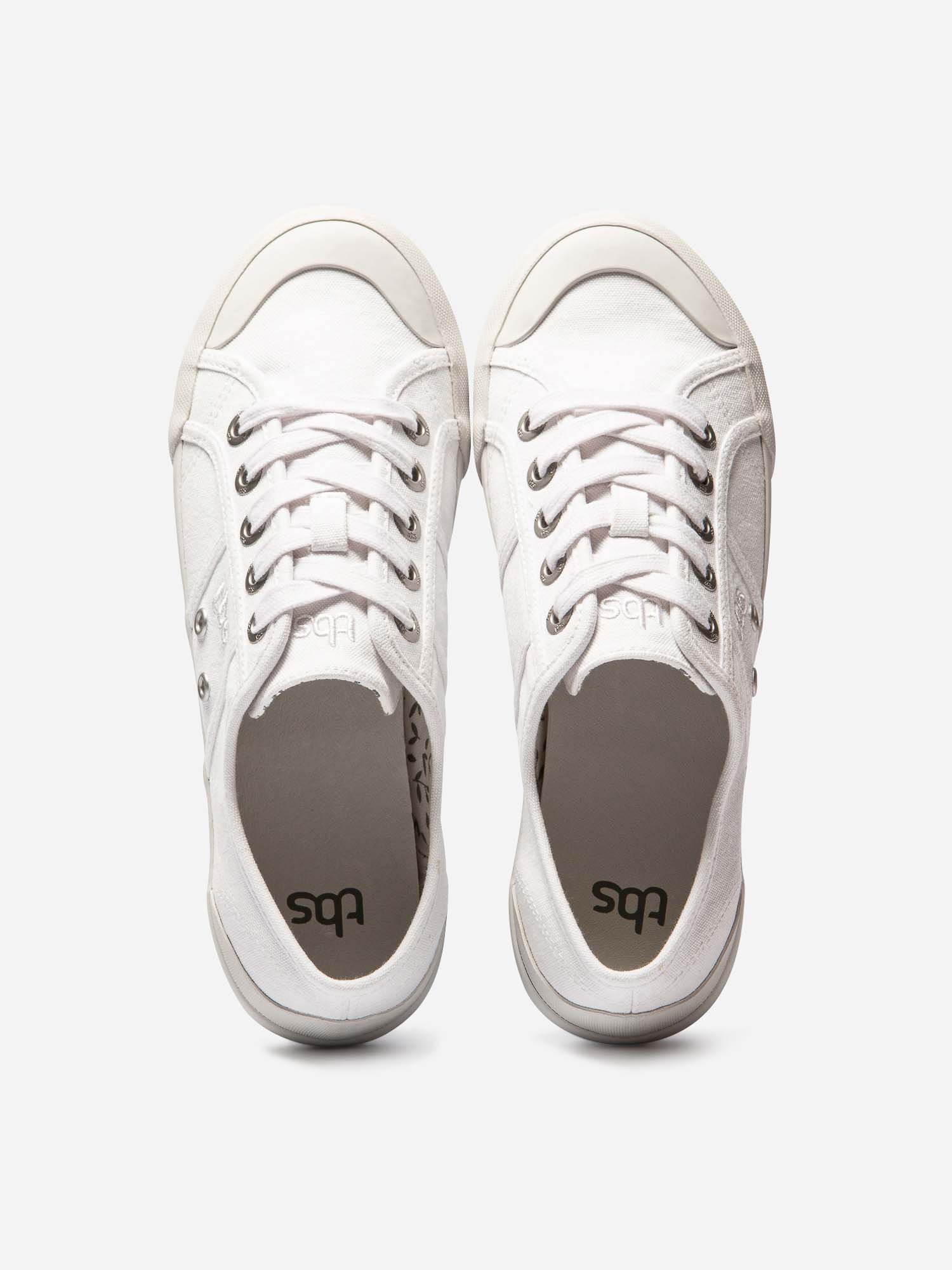 Tennis Femme Confort En Toile Blanche