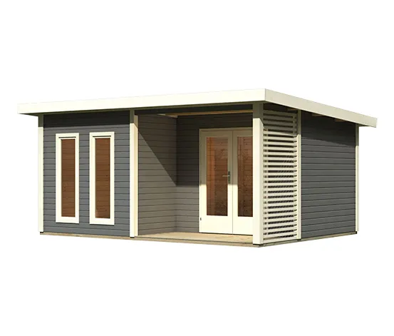 Karibu Premium-Gartenhaus, 38 mm (Altona 5), terragrau