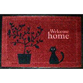 Paillasson intérieur rouge 40 x 60 cm Chat