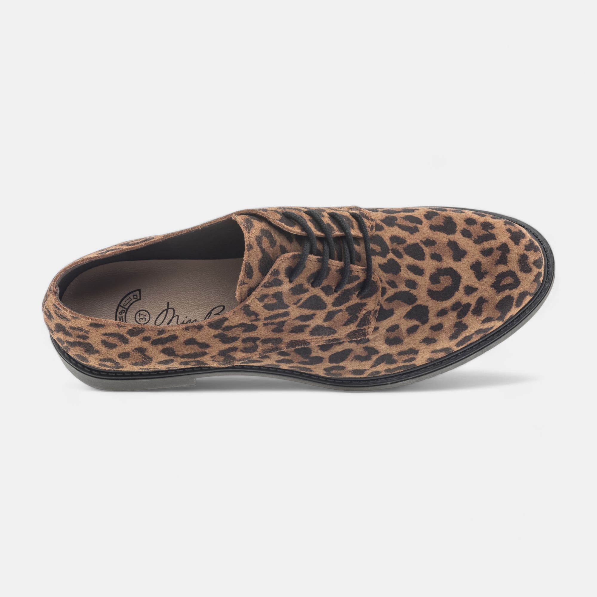 Derbies Femme en cuir cognac