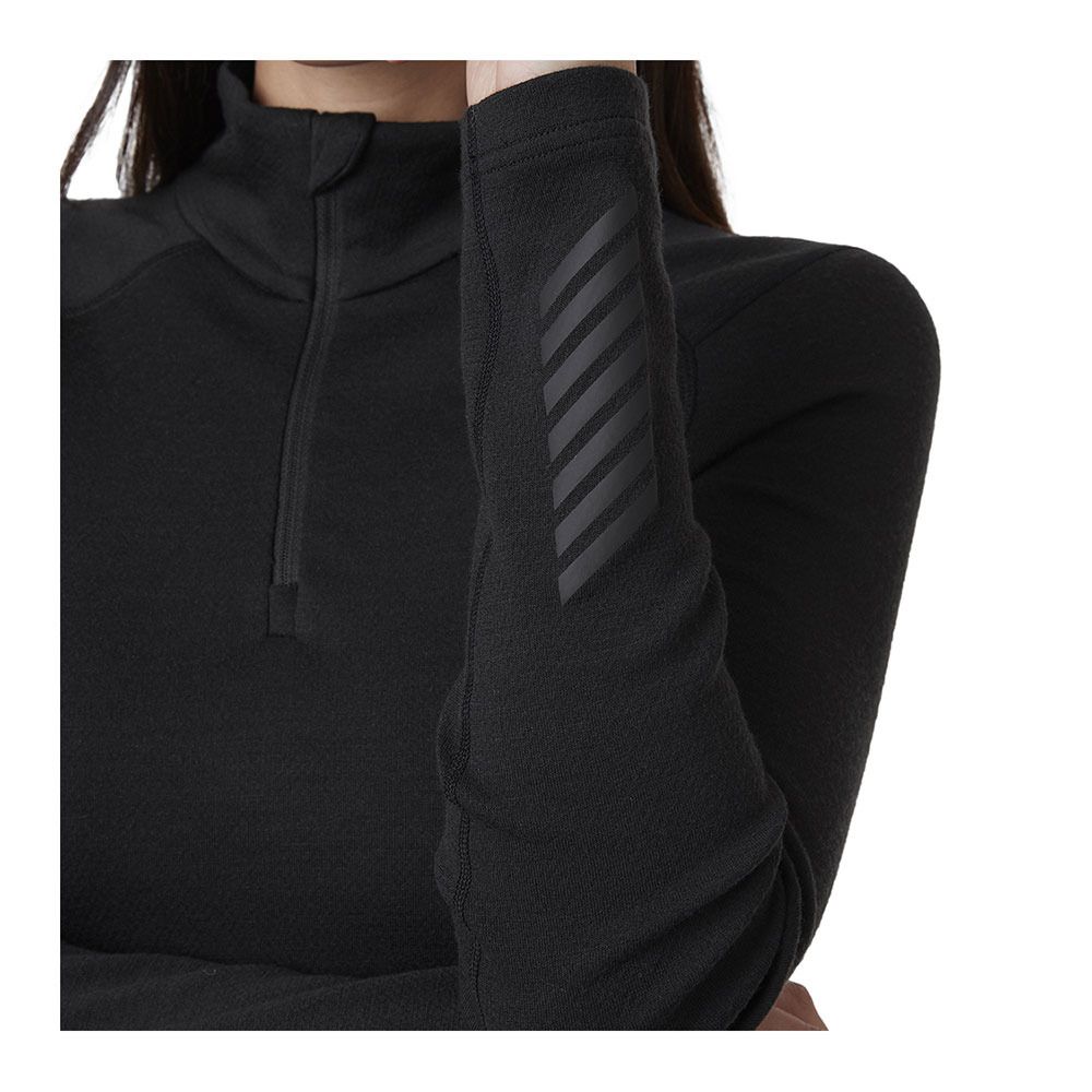 Helly Hansen W LIFA MERINO MIDWEIGHT 1/2 ZIP - Sous-couche Femme black
