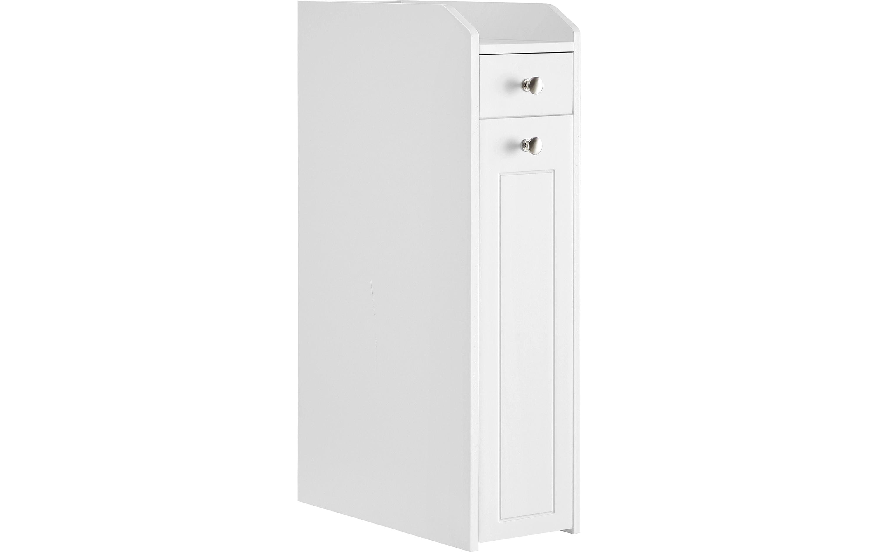Kommode schmal 18 x 70 cm, WeissBadezimmerschrank